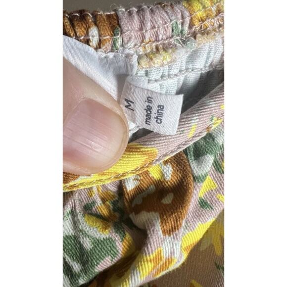 ASTR The Label Womens Yellow Floral Mini Dress Smocked Back Size Medium NWOT - Picture 9 of 12